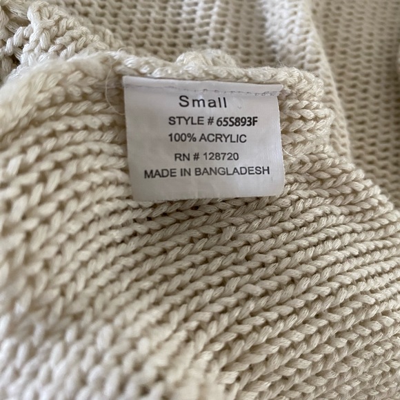 Quinn Cafe Au Lait Sweater with Braid Detail- Small - Picture 4 of 5